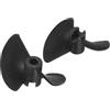 QUARKZMAN 2 Pezzi Elica per Barca RC, 2 Pale Eliche 3.17 Mm Diametro Foro 30 Mm Diametro Esterno 40 Mm Passo CW Rotazione in Senso Orario Elica per Barca RC, Modello di Nave Fai da Te, Nero