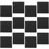POPETPOP 12 Pezzi Spessori per Gambe Tavolo da Biliardo, Cuscinetti Livellanti Quadrati in Peva Nero 3,5x3,5 Spessore 0,12, per Base Tavolo Ristorante e Mobile Cucina, Stabilità