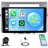Roinvou 4G+128G Android 15 Schermo Autoradio per Toyota Corolla Verso AR10 2004-2009 CarPlay Android Auto Roinvou, 9 Pollici Incell Touchscreen Stereo Auto GPS Bluetooth EQ WIFI RDS FM SWC Telecamera