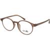 Crullé Clear C5 | Occhiali da Vista Graduati | Prova Online | Unisex | Plastica | Panthos | Marrone, Trasparente | Adrialenti