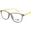 Crullé Kids Airy C4 | Occhiali per Bambini | Prova Online | Plastica | Quadrati | Grigio, Trasparente | Adrialenti