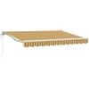 LKJephalotrop Tenda da sole retrattile con braccio articolato, 250 x 200 cm, colore giallo/grigio, protezione solare per terrazza, giardino, balcone, telaio con manovella e robusto telaio in alluminio