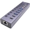 iTEC i-tec CACHARGEHUB9LAN hub di interfaccia USB 2.0 Type-C 5000 Mbit/s grigio