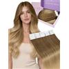 Fshine Extension Capelli Veri Biadesivo 30g 30cm Balayage Biondo Dorato | Exstescion Capelli Veri Biadesivo, Applicazione Assistita in Salone, Effetto Naturale, Aggiunge Pienezza, Per Chi Inizia