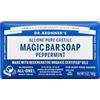 Dr. Bronner's Saponette Bio in Puro Sapone di Castiglia, Menta Piperita - 140 gr, con Oli Biologici, per Viso, Mani, Corpo e Capelli, Delicato e Idratante, Biodegradabile, Vegano, Cruelty-Free