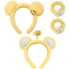 UDNFHL 2 Pezzi Bande Per Capelli Api E 1 Paio Di Anelli Per Capelli Api, Accessori Graziosi Per Capelli Lussuosi, Accessori Per Capelli Creativi E Divertenti, Accessori Per Acconciatura.