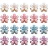 ZODVIX 20 Pezzi Mollettine Capelli Fiori Piccole, Mini Pinze per Capelli Donna e Bambina, Fermagli a Fiore in 4 Colori (Bianco, Rosa, Blu, Viola) per Acconciature Comunione, Cerimonie e Uso Quotidiano