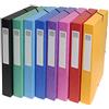 Exacompta - Cod. 50300E - 8 scatole portalistino elasticizzate Exabox - in cartoncino lucido da 600 g/m² - dorso da 2,5 cm - 25 x 33 cm - per documenti A4 - 8 colori assortiti - già assemblate