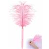 KACZUS Penna Piuma Rosa 1 Pezzo, Penna a Sfera Ricaricabile per Libro delle Firme Matrimonio, Scrittura Fluida per Libro Ospiti, Elegante Regalo per Firma Cerimoniale