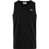Kappa - Canotta Canottiera, Uomo, Nero, Cotone, Training, LOGO GATAN, Taglia: L