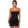 XFSRG Tutina Donna Aderente Tuta Intera Corta Jumpsuit Sportiva con Scollo a Barca Schiena Scoperta Body Corto Estivo Tuta Corta Fitness Tutina Yoga per Donna