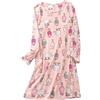 DSJJ Camicie da Notte Donna Cotone Manica Lunga (Rosa,XL-XXL)