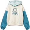 United Colors of Benetton Maglia C/CAPP. M/L 39M2C205E Felpa con Cappuccio, Multicolor, 120 cm Bambina