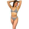 Haute pression Costume da Bagno a Due Pezzi da Donna, a Forma di birrificio e Mutandine Classiche, a Righe Bianche e Nere