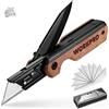 Coltello Multiuso 2 in 1, Taglierino E Coltellino Tascabile Con Manico in Legno