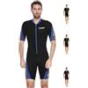 Cressi Playa Man Wetsuit 2.5 mm, Muta Shorty in Neoprene High Stretch Uomo, Nero/Blu, XXL/6