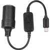 VOBOR Adattatore da USB C a accendisigari, 5 V USB A maschio a 12 V, adattatore convertitore da 30 cm, tipo C maschio a presa accendisigari, per dashcam, GPS, allarme radar