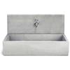 KAM Lavello In Pietra Ricostruita Da Giardino Con Frontale 70x35x40,5 Q-Madrid XL Grigio KAM
