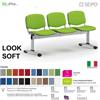 SEIPO LOOK SOFT L0145G panca 3 posti imbotitte strutture grigia SEIPO TESSUTO V Class 1 IM