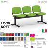 SEIPO LOOK SOFT L0145N panca 3 posti imbotitte strutture nera SEIPO TESSUTO V Class 1 IM