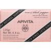 Apivita Sapone Naturale Solido E Scrub Esfoliante Corpo Con Rosa E Pepe Nero Anticellulite 125g