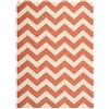 SAFAVIEH Tappeto Geometrico per Soggiorno, Sala da pranzo, Camera da letto - Courtyard Collection, A Pelo Corto, Terracotta e Beige, 79 X 152 cm