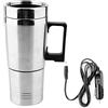 Akozon bollitore per camion + Bollitore viaggio, bollitore elettrico 500 ml Bollitore per caffè in acciaio inossidabile Bollitore per accendisigari viaggio riscaldato termicamente per tè, ca