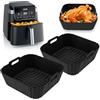 Dreaku Stampo in silicone per friggitrice ad aria calda Ninja Pro 4,7 l 6,2 l, quadrato in silicone per friggitrice ad aria calda, accessorio per Ninja Af140Eu Af180Eu, accessorio riutilizzabile Ninja