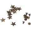 Qcwwy 10 Pz Stella di Metallo, Borchie a Vite Rivetti a Stella Artigianato Bottone in Lega di Zinco Rivetto per Scarpe Borse Stud Rivetto Borsa Piedi Nailheads per Borsa in Pelle(Bronzo bombato da 14 mm)
