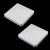 Dnyta 2 tappi per post bianco 10 x 10 cm vinile recinzione tappo in PVC pannello superiore piramide recinzione Post Cap