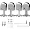 Proster 4PZ Supporto Vetro 8-9mm con Staffa di Supporto da 40mm per Montaggio a Pavimento Morsetti per Vetro Acciaio Inox 304 Mensole Vetri per Balaustra Ringhiera Corrimano della Scala