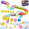 Ainiv 37 Pezzi Set di Giocattoli da Bagno Include 3 Giocattoli da Bagno con Ugelli Spray e un Flipper Fai da te, Adatto a Bambini di 3, 4, 5 e 6 Anni