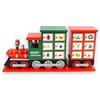Generico Calendario dell' Avvento di Natale a Forma di Trenino in Legno Include 24 Cassetti Numerati per Sorpresa Decorazioni Addobbi Natalizi Casa 42x39x7.5 cm