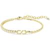 Swarovski Braccialetto Matrix, Taglio Round, Bianco, Finitura oro 18K