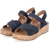 Josef Seibel 69603724/530 - Sandali piatti da donna, in pelle grezza, colore: blu, taglia 36