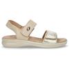 VALLEVERDE Sandalo In Ecopelle Con Strappi Beige Oro - Donna - Beige Oro