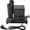 DJOAIUYF Macchina per nebbia a doppio tubo Dmx Co2 controllo Jet Fumo macchina Dj Effetti a bassa temperatura Jet macchina per nebbia doppio tubo per palcoscenico, matrimonio, bar, prestazioni musicali 200 W