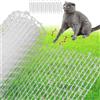 XFLYP Dissuasore per Gatti, 400x30cm Tappetino Repellente per Gatti, Plastica Repellente Gatti Anti Gatto Giardino Adatto Dissuasori per Gatti per Prato Giardino Interno Esterno & 16 Pioli U(Bianco)