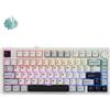 AULA-Verlag Tastiera meccanica da gaming AULA F75, senza fili, con illuminazione RGB LED - layout QWERTY US - 2,4 GHz/USB-C/Bluetooth, compatibile con Windows/Mac, colore blu ghiaccio ("Glacier Blue Ice Vein")