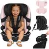 Lionelo Seggiolino auto Lionelo Billy i-Size 76-150 cm, installazione ISOFIX o con cintura di sicurezza, protezione laterale e poggiatesta regolabile - Rosa