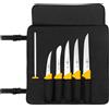 Schwertkrone Borsa a rotella Schwertkrone per set di coltelli da macellaio con 6 scomparti, custodia per coltelli, utensili da cucina, attrezzature da cucina e accessori, colore nero