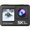 Andoer Action Camera WiFi 5K Touch Screen da 2 Pollici Telecamera Subacquea con Stabilizzazione a 6 Assi Grandangolare da 170° con Telecomando