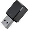 FPHADO KN318 Adattatore Bluetooth, Ricevitore Bluetooth 5.1 Chiamata nel Vivavoce Stereo Uscita USB/AUX Portatile, per Ufficio Auto da Casa, Nero