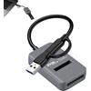 TICFOX Adattatore M.2 NVMe a USB, lettore SSD USB 3.2 Gen 2 x 1, 10 Gbps con UASP Trim, capacità 8 TB, senza attrezzi, alloggiamento per dock PCIe NVMe pieghevole