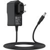Amzpas Alimentatore 5V 2A Spina EU Spinotto 5 MM Esterno 2,1 mm Interno AC DC Adattatore solo per Android TV Box MXQ PRO MX9 H96 T95Z X96 (5V/2A)