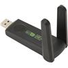 VBESTLIFE Adattatore per Scheda di Rete Wireless, Adattatore WiFi USB 3.0 Dual Band 1300 Mbps 2.4G 5G, Doppia Antenna Ad Alto Guadagno, Design Dissipatore di Calore, perXP/7/8/8.1/10