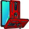 Max Power Digital Cover per Oppo A9 2020/A5 2020 con Girevole Anello 360 Gradi Custodia Magnetica Antiurto Rigida Resistente Protettiva Case Bumper Ring (Rosso)