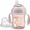 Chicco Transition Cup Tazza Con Beccuccio Antigoccia Manici Removibili 4m+ Rosa 200ml