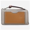 Loewe Zipper Card Wallet Light Oat 159088042 [U]