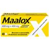 Maalox 40 Compresse Masticabili 400 mg + 400 mg - Sollievo Efficace da Bruciore e Indigestione